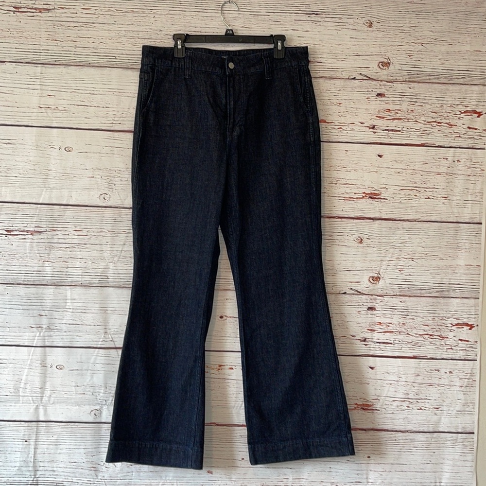 J crew dark blue flared jeans boot cut